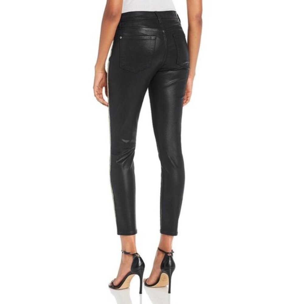 NWT 7 For All Mankind black stripe skinny jeans - Picture 6 of 13